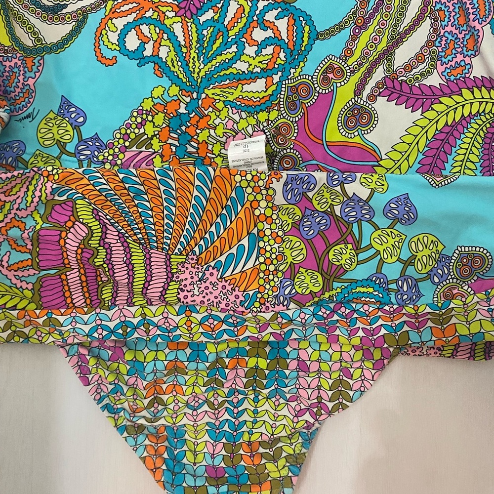 Nwot Trina  turk coral reef tankini ring set - Picture 4 of 8